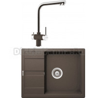 Комплект Мойка Schock Optima 50D Cristalite мокка + Смеситель Cristalite Vitus мокка