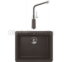 Комплект Мойка Schock Quadro 60 (N-100) Cristalite мокка + Смеситель Cristalite SC-540 мокка