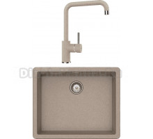 Комплект Мойка Schock Brooklyn 60 Cristalite саббиа + Смеситель Cristalite Fonos саббиа