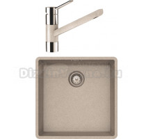 Комплект Мойка Schock Brooklyn 700894U 50 Cristalite саббиа + Смеситель Cristalite Hermera саббиа