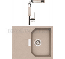 Комплект Мойка Schock Manhattan 40D Cristalite саббиа + Смеситель Cristalite SC-300 саббиа