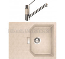 Комплект Мойка Schock Manhattan 45D Cristalite саббиа + Смеситель Cristalite SC-50 саббиа