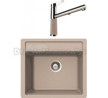 Комплект Мойка Schock Nemo 60 (N-100) Cristalite саббиа + Смеситель Cristalite SC-510-D выдвижной излив, саббиа