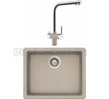 Комплект Мойка Schock Quadro 60 (N-100) Cristalite саббиа + Смеситель Cristalite Vitus саббиа