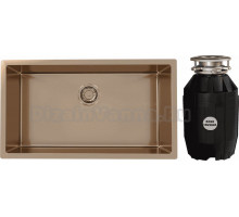 Комплект Мойка Alveus Quadrix Monarch 60 медь + Измельчитель Bone Crusher BC 810-AS