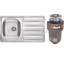 Комплект Мойка Alveus Zoom 30 1098773 + Измельчитель Bort Titan Max Power