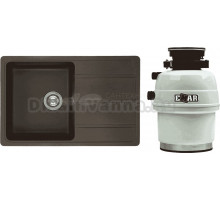 Комплект Мойка AQUATON Аманда кофе + Измельчитель Emar ATC-WZB390A