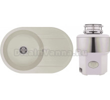 Комплект Мойка AQUATON Амира жемчуг + Измельчитель Status Premium 350