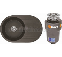 Комплект Мойка AQUATON Амира кофе + Измельчитель Bort Titan Max Power