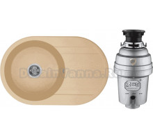 Комплект Мойка AQUATON Амира латте + Измельчитель Zorg Inox D ZR-38 D