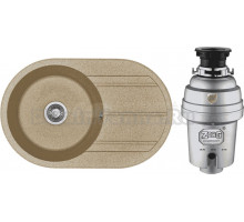 Комплект Мойка AQUATON Амира песочная + Измельчитель Zorg Inox D ZR-56 D