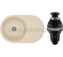 Комплект Мойка AQUATON Амира шампань + Измельчитель Bone Crusher BC 1000-AS