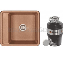 Комплект Мойка AQUATON Беллис 57 терракотовая + Измельчитель Bort Alligator Max