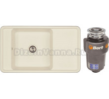 Комплект Мойка AQUATON Беллис 87 жемчуг + Измельчитель Bort Titan 5000 Control