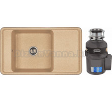 Комплект Мойка AQUATON Беллис 87 песочная + Измельчитель Bort Titan Extra