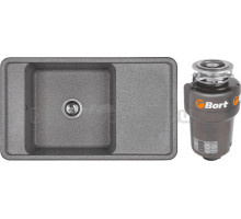 Комплект Мойка AQUATON Беллис 87 серая + Измельчитель Bort Titan Max Power