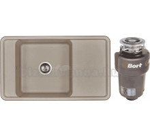 Комплект Мойка AQUATON Беллис 87 серый шелк + Измельчитель Bort Titan Max Power FullControl