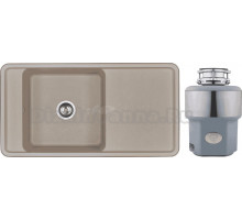 Комплект Мойка AQUATON Беллис 97 серый шелк + Измельчитель Status Premium 300