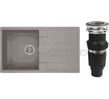 Комплект Мойка AQUATON Верона серый шелк + Измельчитель Bone Crusher BC 610-AS
