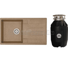 Комплект Мойка AQUATON Верона терракотовая + Измельчитель Bone Crusher BC 810-AS