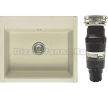 Комплект Мойка AQUATON Делия 60 жемчуг + Измельчитель Bone Crusher BC 910-SL-Slim Line