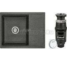 Комплект Мойка AQUATON Делия 65 графит + Измельчитель Bort Master Eco Control