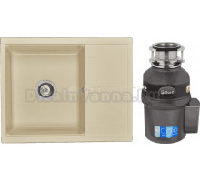 Комплект Мойка AQUATON Делия 65 шампань + Измельчитель Bort Titan Extra