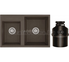 Комплект Мойка AQUATON Делия 78 DBL кофе + Измельчитель Emar ATC-KZ560A