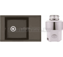 Комплект Мойка AQUATON Делия 78 кофе + Измельчитель Status Premium 350