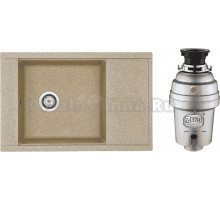 Комплект Мойка AQUATON Делия 78 песочная + Измельчитель Zorg Inox D ZR-38 D