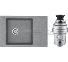 Комплект Мойка AQUATON Делия 78 серая + Измельчитель Zorg Inox D ZR-56 D