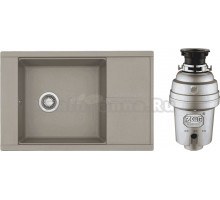 Комплект Мойка AQUATON Делия 78 серый шелк + Измельчитель Zorg Inox D ZR-75 D