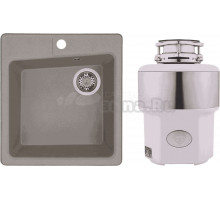 Комплект Мойка AQUATON Парма серый шелк + Измельчитель Status Premium 350