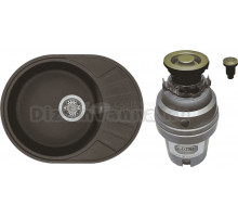 Комплект Мойка AQUATON Чезана кофе + Измельчитель Zorg ZR-75 D BRONZE