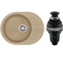 Комплект Мойка AQUATON Чезана песочная + Измельчитель Bone Crusher BC 1000-AS