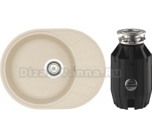 Комплект Мойка AQUATON Чезана шампань + Измельчитель Bone Crusher BC 910-AS