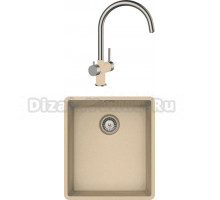 Комплект Мойка Schock Brooklyn 45 Cristalite лунный камень + Смеситель Cristalite Ares лунный камень