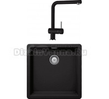 Комплект Мойка Schock Brooklyn 50 Cristalite неро + Смеситель Cristalite Epos неро