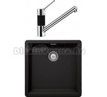 Комплект Мойка Schock Brooklyn 701059U 50 Cristalite неро + Смеситель Cristalite SC-50 неро