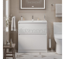 Тумба с раковиной BelBagno Kraft 39 80 напольная, bianco opaco, раковина BB-8099-3-80