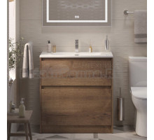 Тумба с раковиной BelBagno Kraft 39 80 напольная, rovere tabacco, раковина BB-8099-3-80
