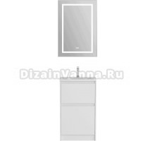 Мебель для ванной комнаты BelBagno Kraft 39 50 напольная, bianco opaco, раковина BB-8099-3-50