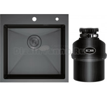 Комплект Мойка D&K DKS505006 графит + Измельчитель Emar ATC-KZ560A