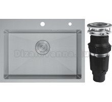 Комплект Мойка D&K DKS605004 сатин + Измельчитель Bone Crusher BC 610-AS