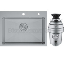 Комплект Мойка D&K DKS605004 сатин + Измельчитель Zorg Inox D ZR-38 D