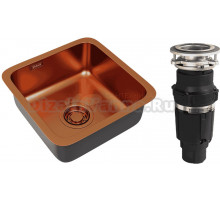 Комплект Мойка Emar PVD A EMB-127A PVD Nano Coppery + Измельчитель Bone Crusher BC 610-AS