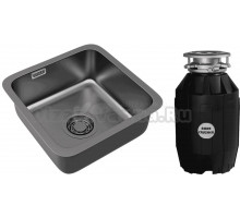 Комплект Мойка Emar PVD A EMB-127A PVD Nano Dark + Измельчитель Bone Crusher BC 810-AS