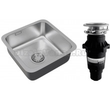 Комплект Мойка Emar PVD A EMB-127A PVD Nano Satine + Измельчитель Bone Crusher BC 810-SL Slim Line