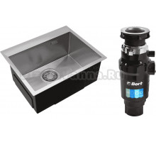 Комплект Мойка Emar PVD EMB-115 PVD Nano Satine + Измельчитель Bort Master Eco 91275752