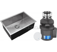 Комплект Мойка Emar PVD EMB-123 PVD Nano Satine + Измельчитель Bort Titan 9000